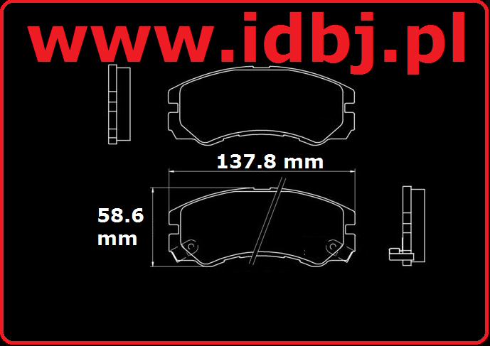 Fotografia produktu BREMBO BRP59020 KLOCKI HAMULCOWE ISUZU TROOPER 89-, OPEL FRONTERA PRZÓD 