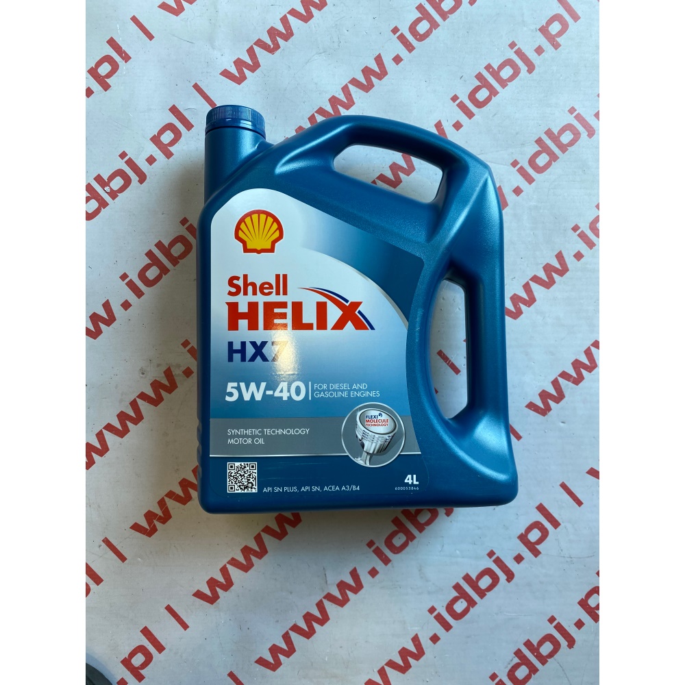 Fotografia produktu SHELL OLESHE5W40HX74 OLEJ SILNIKOWY SHELL HELIX 5W40 DIESEL HX7 4L SYNTETYK 