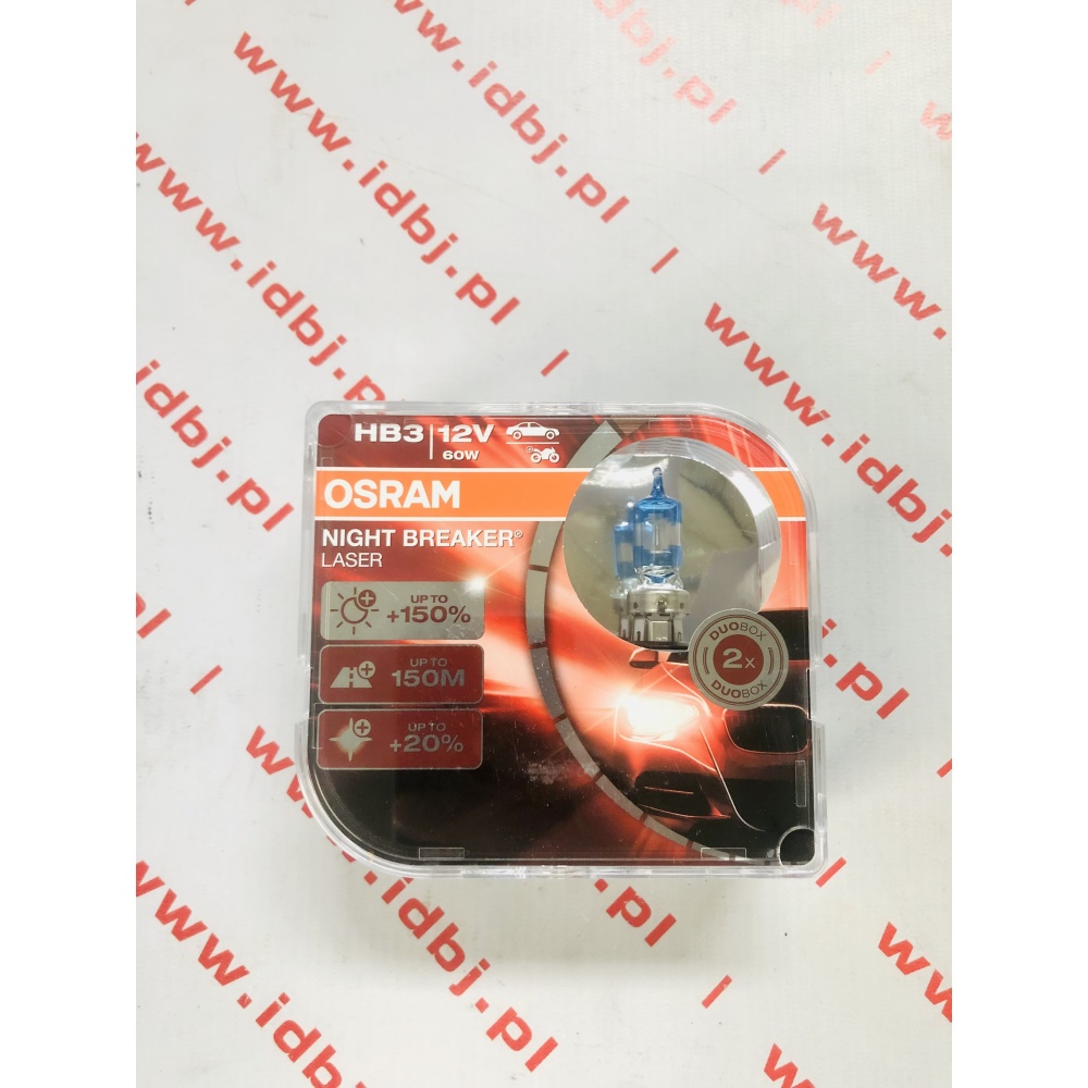 Fotografia produktu OSRAM HB3NIGHTBREAKER ŻARÓWKA HB3 OSRAM NIGHT BREAKER +150 % ZESTAW 2SZT 