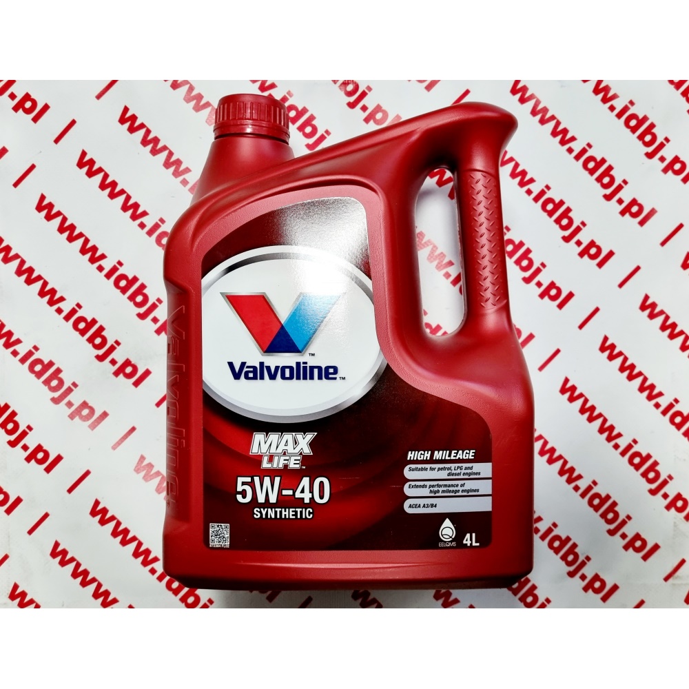 Fotografia produktu VALVOLINE VALV5W40 OLEJ SILNIKOWY VALVOLINE 5W-40 MAXLIFE 4L 