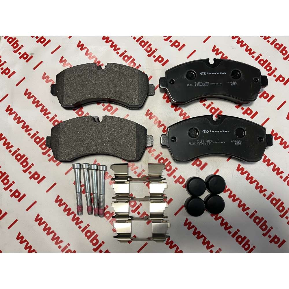 Fotografia produktu BREMBO BRP50059 KLOCKI HAMULCOWE SPRINTER 5T, 06-, 09-, 20- PRZÓD Szerokość [mm]: 169 Grubość [mm]: 21 Wysokość [mm]: 74