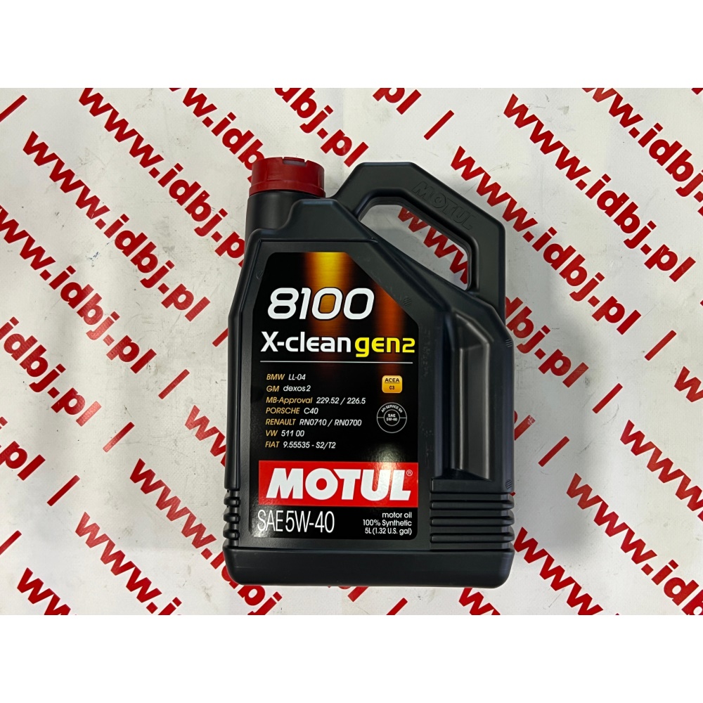 Fotografia produktu MOTUL OLEMOT109762 OLEJ MOTUL 5W-40 8100 X-CLEAN GEN2 5L 