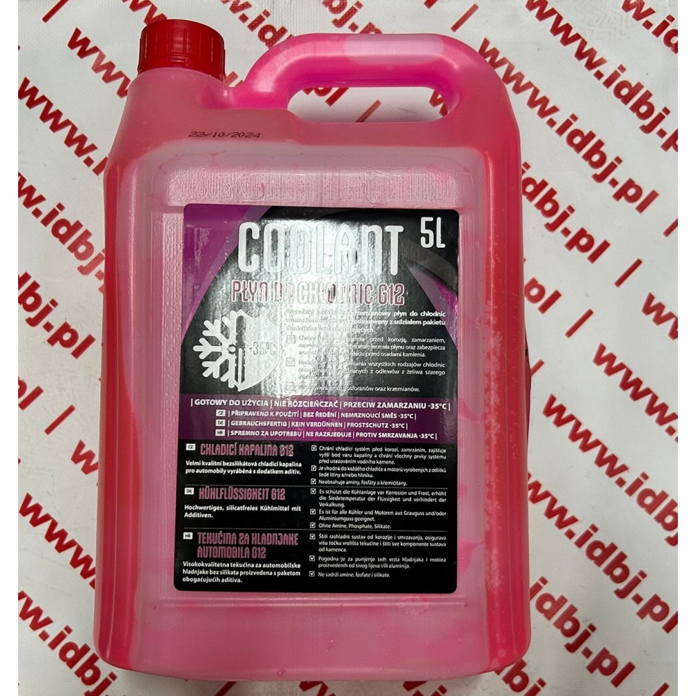 Fotografia produktu POLON-OIL COOLANT5L PŁYN DO CHŁODNIC  5L  CZERWONY -35C G12, RÓŻOWY 