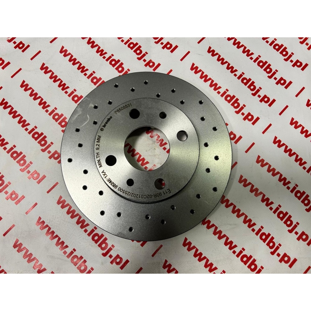 Fotografia produktu BREMBO BRE08508531 TARCZA HAMULCOWA ABARTH 500, TYŁ 240 MM, NAWIERCANE 