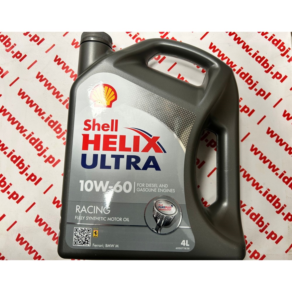 Fotografia produktu SHELL 4OLSHE10W60 OLEJ SILNIKOWY SHELL HELIX ULTRA RACING 10W60 4L. 