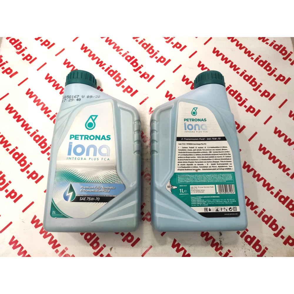 Fotografia produktu PETRONAS LF59390202 OLEJ PRZEKŁADNIOWY TUTELA IONA INTEGRA PLUS 75W70 1 LITR SYSTEM EDM Olej do skrzyni biegów.75 w 70, IONA INTEGRA PLUS DO ELEKTRYKÓW