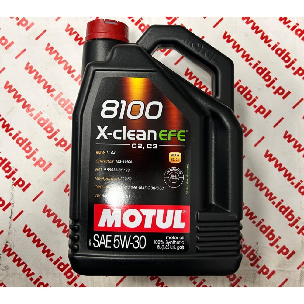 Fotografia produktu MOTUL MOTUL5W30XCLEAN5L OLEJ SILNIKOWY MOTUL 8100 X-CLEAN EFE 5W30 5L 