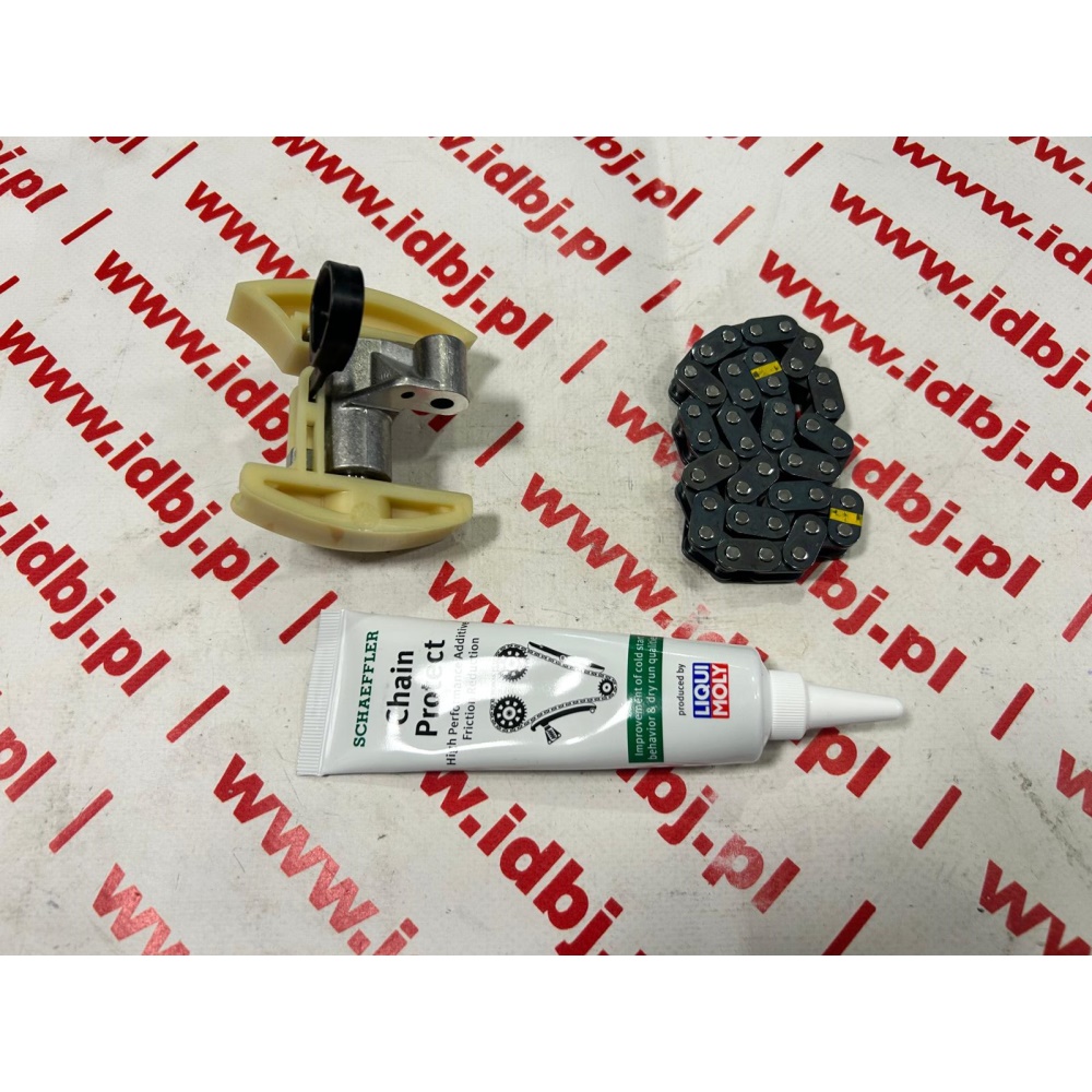 Fotografia produktu INA INA559010610 ROZRZĄD, ŁAŃCUCH ROZRZĄDU WAŁKÓW ROZRZĄDU 2.0, 2.2 18- Kompletny zestaw rozrządu łączący wałki rozrządu silnika. Łańcuch i napinacz łancucha. Fiat Ducato 2.2 jtd
