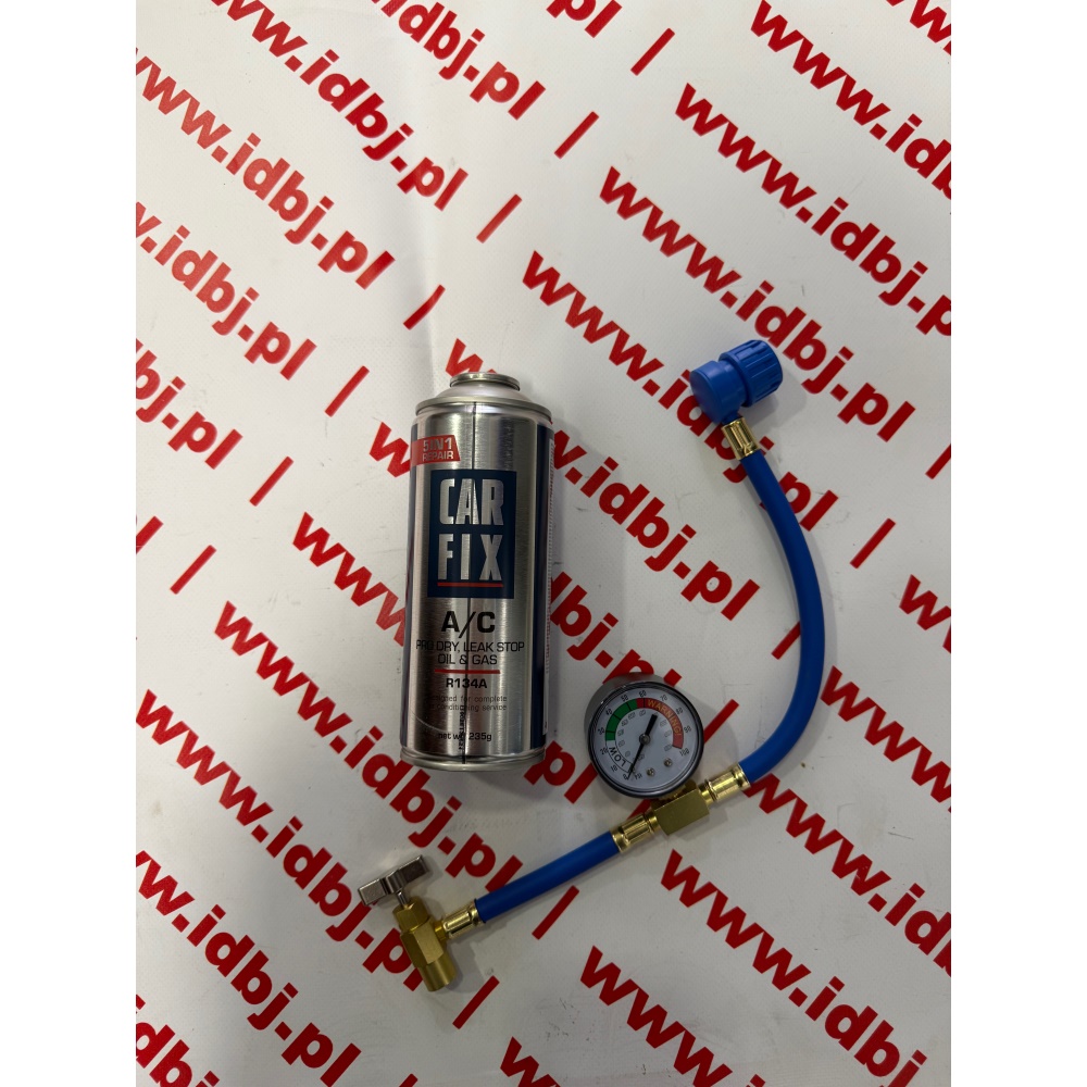 Fotografia produktu CARFIX CARFIXZ_5AN ZESTAW NAPRAWCZY DO SPRAWDZANIA KLIMATYZACJI, CARFIX A/C R134A, PRO 5W1 400ML DO SAMODZIELNEGO SPRAWDZANIA CIŚNIENIA I NAPEŁANIANIA KLIMATYZACJI