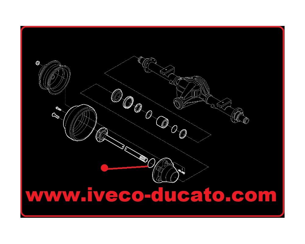 Fotografia produktu IVECO OR42558520 ORING PÓŁOSI ŁOŻYSKA PÓŁOSI TYLNEJ IVECO DAILY 55S17 4X4 TYŁ ORING ŁOŻYSKA KOŁA W TYLNYM MOŚCIE, NA PÓŁOSI OD STRONY KOŁA, ZA BĘBNEM