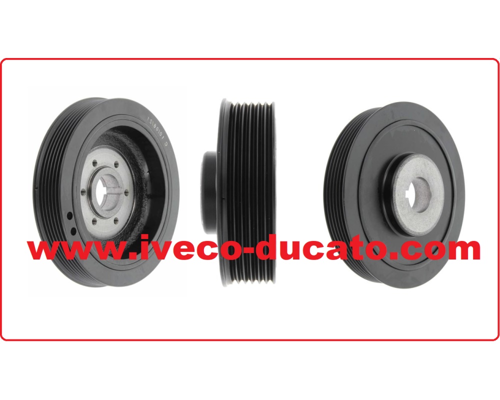 Fotografia produktu PAMMELSON PAM10870771569 KOŁO PASOWE WAŁU KORBOWEGO FIAT DUCATO 01- ZE WSPOMAGANIEM KOŁO PASOWE DO KTÓREGO PRZYKRĘCANE JEST KOŁO NA 6 ŚRUB NA PASEK POMPY WSPOMAGANIA UKŁADU KIEROWNICZEGO