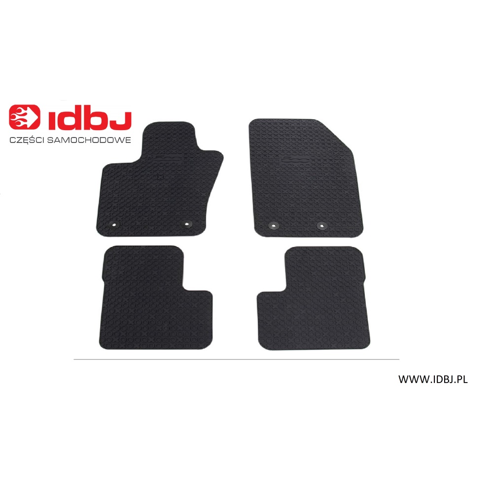 Fotografia produktu FIAT OR50927523 DYWANIKI GUMOWE KPL FIAT 500X 15- 4 CZĘŚĆIOWY ZESTAW DYWANIKÓW KOLOR CZARNY