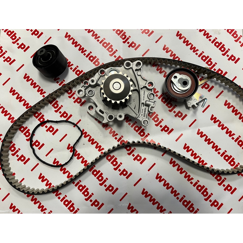 Fotografia produktu DAYCO DYKTBWP12080 ZESTAW ROZRZĄDU + POMPA WODY CITROEN,PEUGEOT, FORD 1.5 BLUEHDI,TDCI 17- BERLINGO, C3 AIRCROSS, C3, C4, JUMPY III, FORD FOCUS, PUMA, TRANSIT CONNECT, TOYOTA PROACE, 208,308,508,5008, 3008,EXPERT, PRATNER, RIFTER 17-  Liczba zębów 131