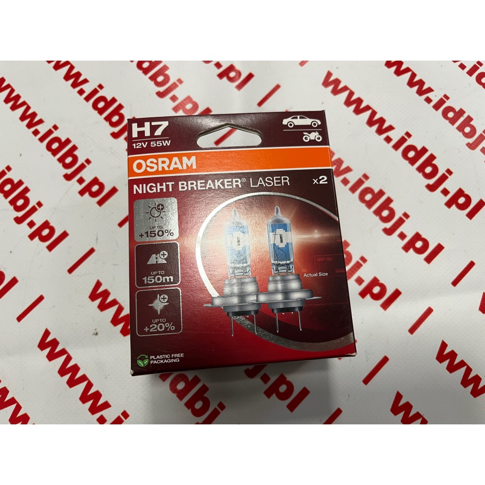 Fotografia produktu OSRAM OSR64210NL-HCB ŻARÓWKA H7 12V 55W OSRAM NIGHT BREAKER LASER 150% 