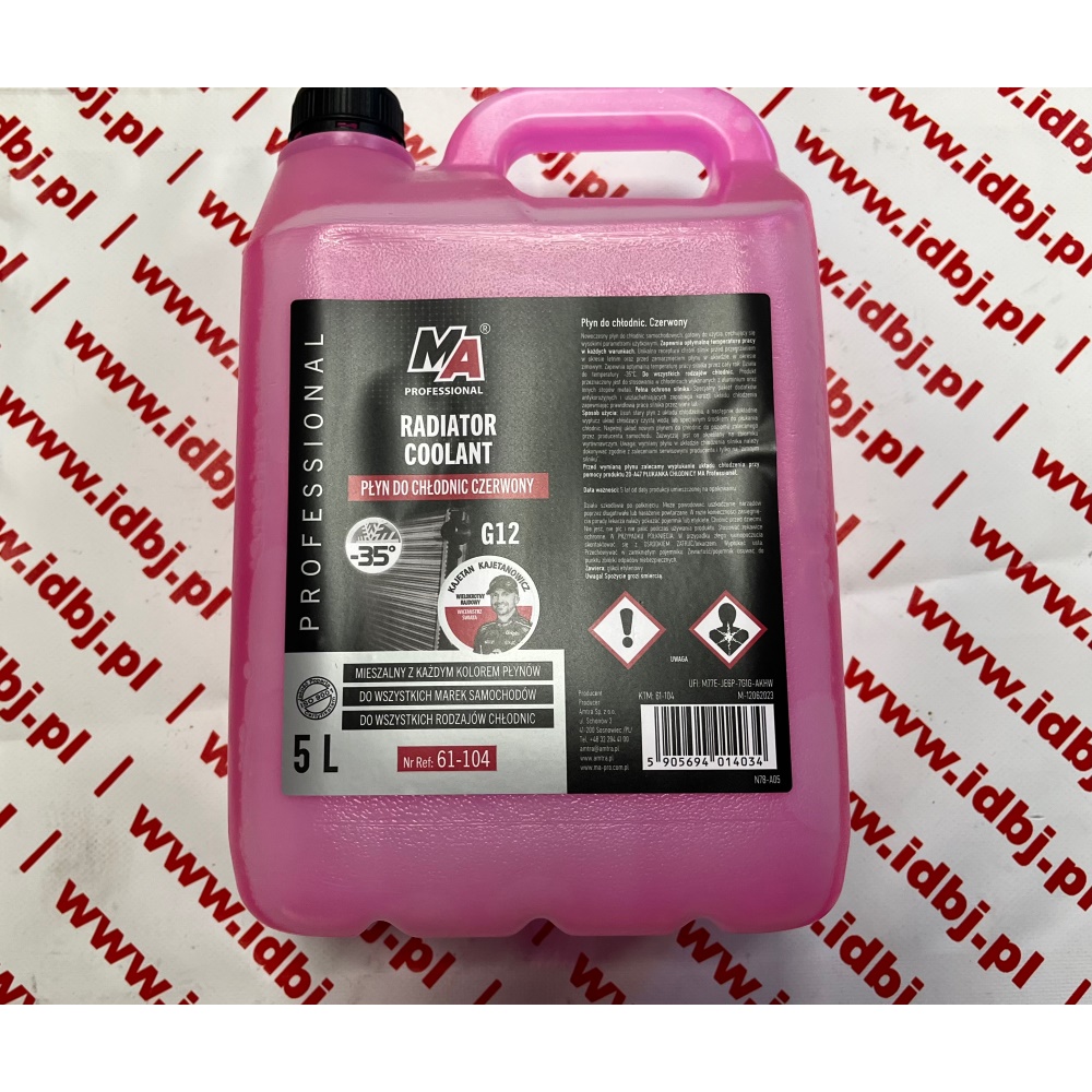 Fotografia produktu MOJE-AUTO AMT61-104 PŁYN DO CHŁODNIC MOJE AUTO 5L  CZERWONY, RÓŻOWY 