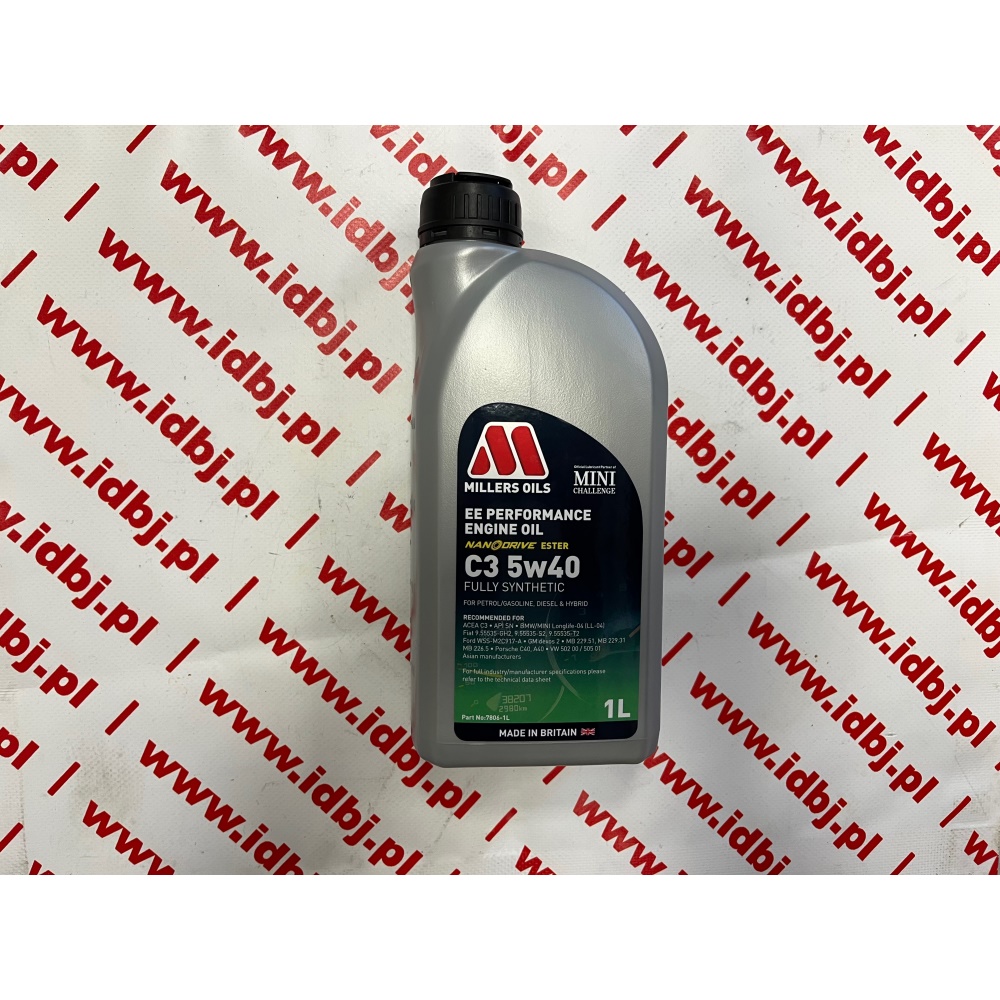 Fotografia produktu MILLERS OLMI7806-1 OLEJ SILNIKOWY MILLERS EE PERFORMANCE 5W40 C3 1LITR 