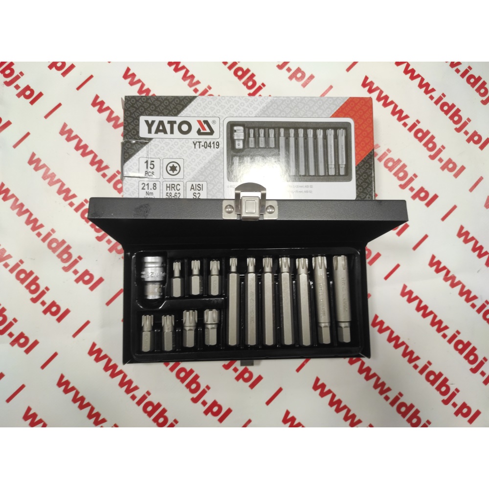 Fotografia produktu PAMMELSON YT-0419 ZESTAW KLUCZY, BITÓW RIBE TORX 15 CZĘŚCIOWY GRUPA PSA M6 DO M14 