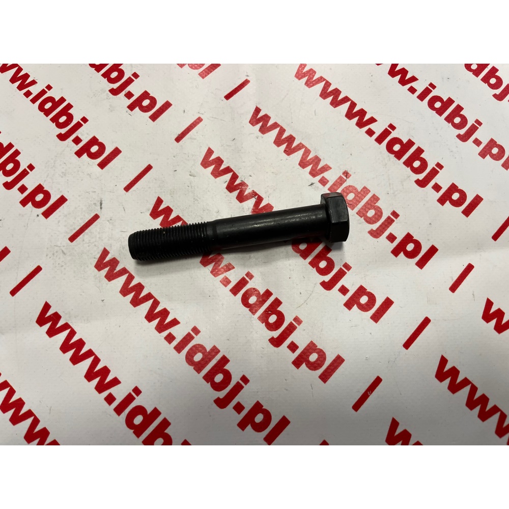 Fotografia produktu IVECO OR93805748 ŚRUBA DRĄŻKA REAKCYJNEGO IVECO DAILY, 96-, 00-, 06- GÓRNA m 16 mm. Śruba pomiędzy dolnym wahaczem a dążkiem reakcyjnym., Śruba wahacza Iveco Daily modele S 00- oraz modele C na poprzecznym resorze.