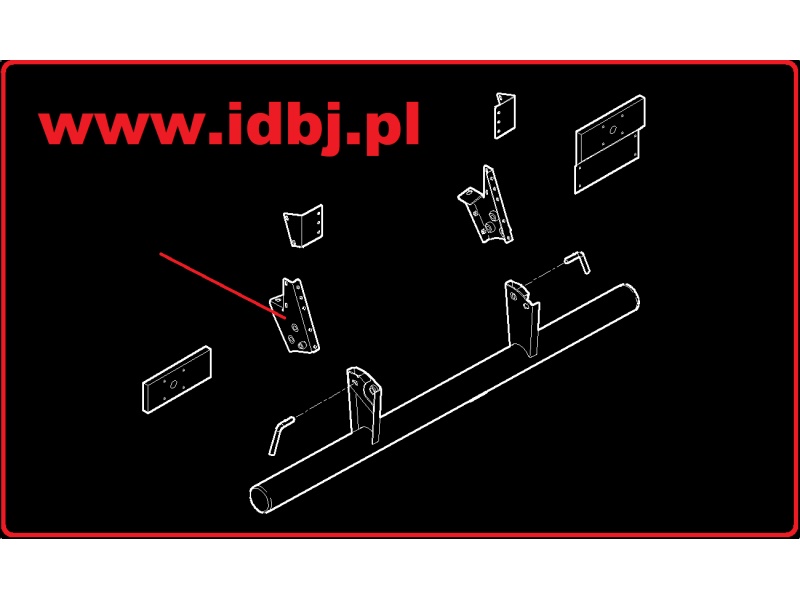 Fotografia produktu PAMMELSON OR504312412 GÓRNY ZAWIAS, MOCOWANIE BELKI ZDERZENIOWEJ IVECO DAILY 55S 4X4 LEWY TYŁ METALOWY ZAWIAS LEWA STRONA OKRĄGŁEJ BELKI TYLENEJ