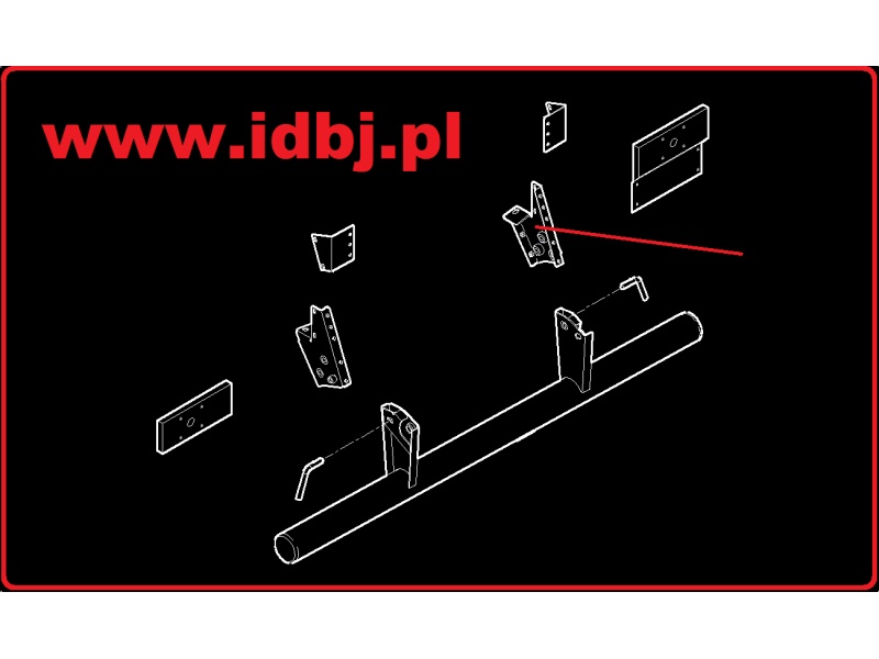 Fotografia produktu PAMMELSON OR504312411 GÓRNY ZAWIAS, MOCOWANIE BELKI ZDERZENIOWEJ IVECO DAILY 55S 4X4 PRAWY TYŁ METALOWY ZAWIAS PRAWA STRONA OKRĄGŁEJ BELKI TYLENEJ