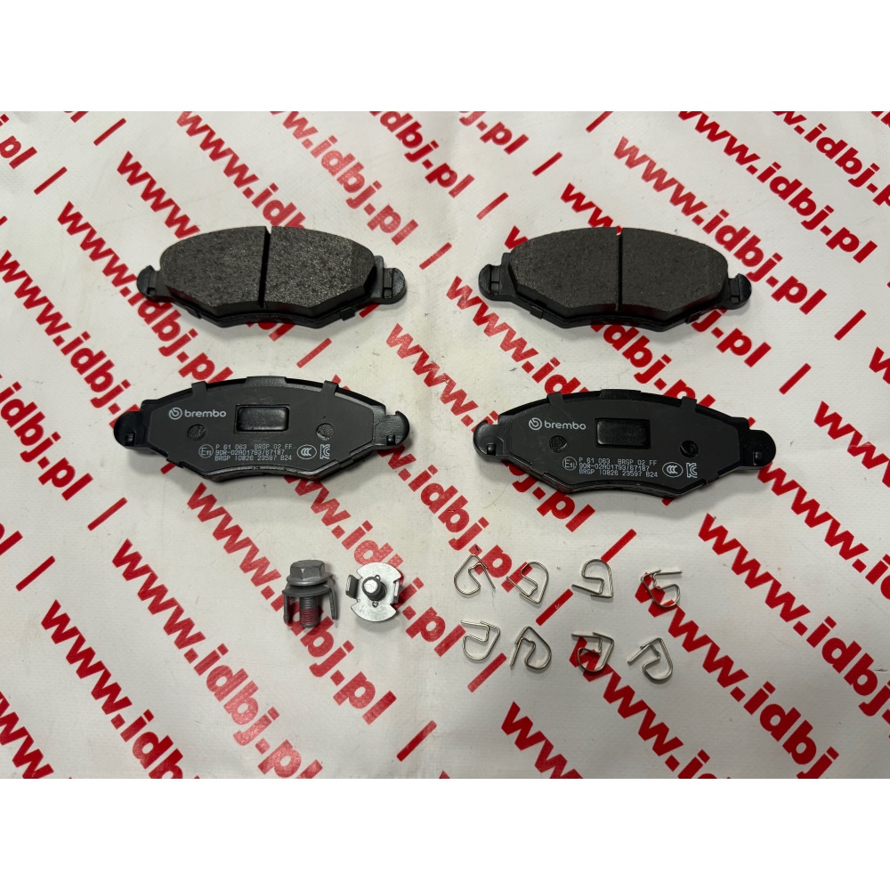 Fotografia produktu BREMBO BREP61063 KLOCKI HAMULCOWE PRZÓD CITROEN XSARA 97-, PEUGEOT 206 98-, 206+ 09- 