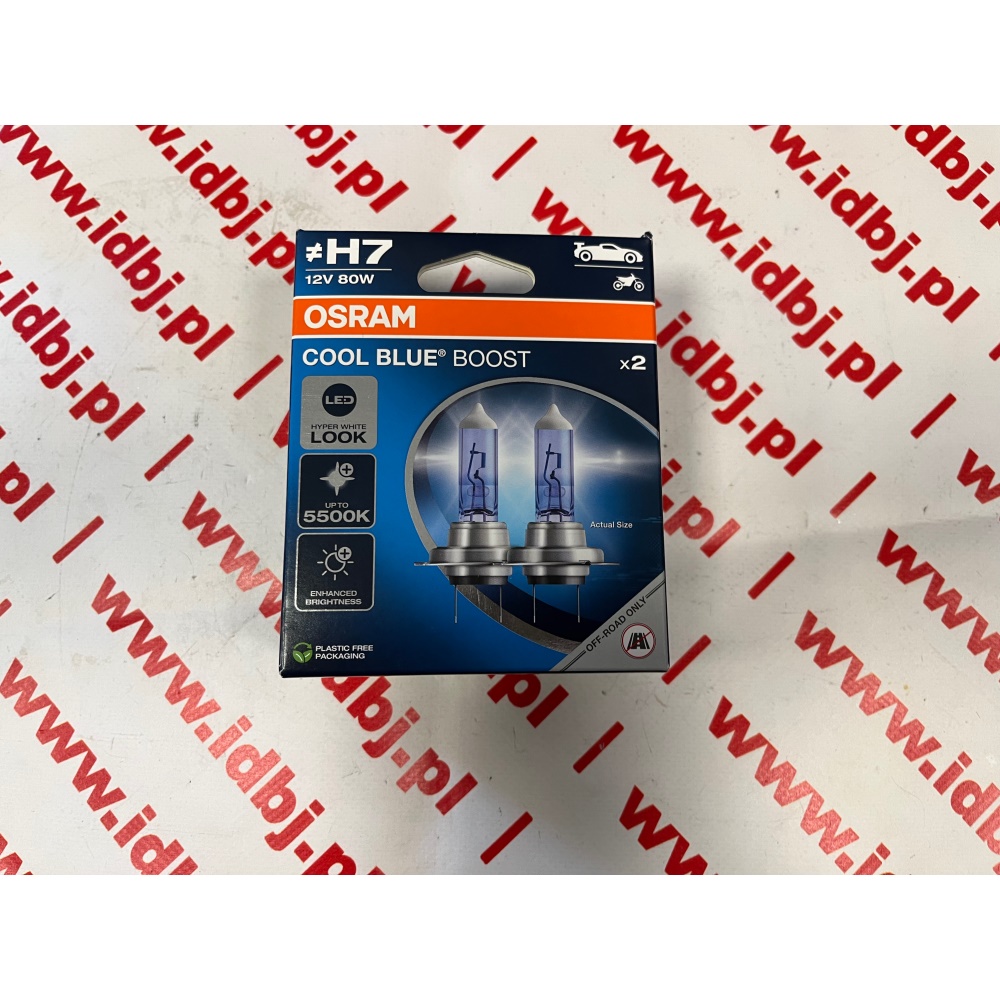Fotografia produktu OSRAM OSR62210CBB-2HB ŻARÓWKA H7  12V 80W COOL BLUE BOOST OSRAM DUO BOX BRAK HOMOLOGACJI ZAROWKA H7 12V 80W COOL BLUE BOOST - ZAROWKI HALOGENOWE O TEMPERATURZE BARWOWEJ 5500K I WYZSZEJ MOCY