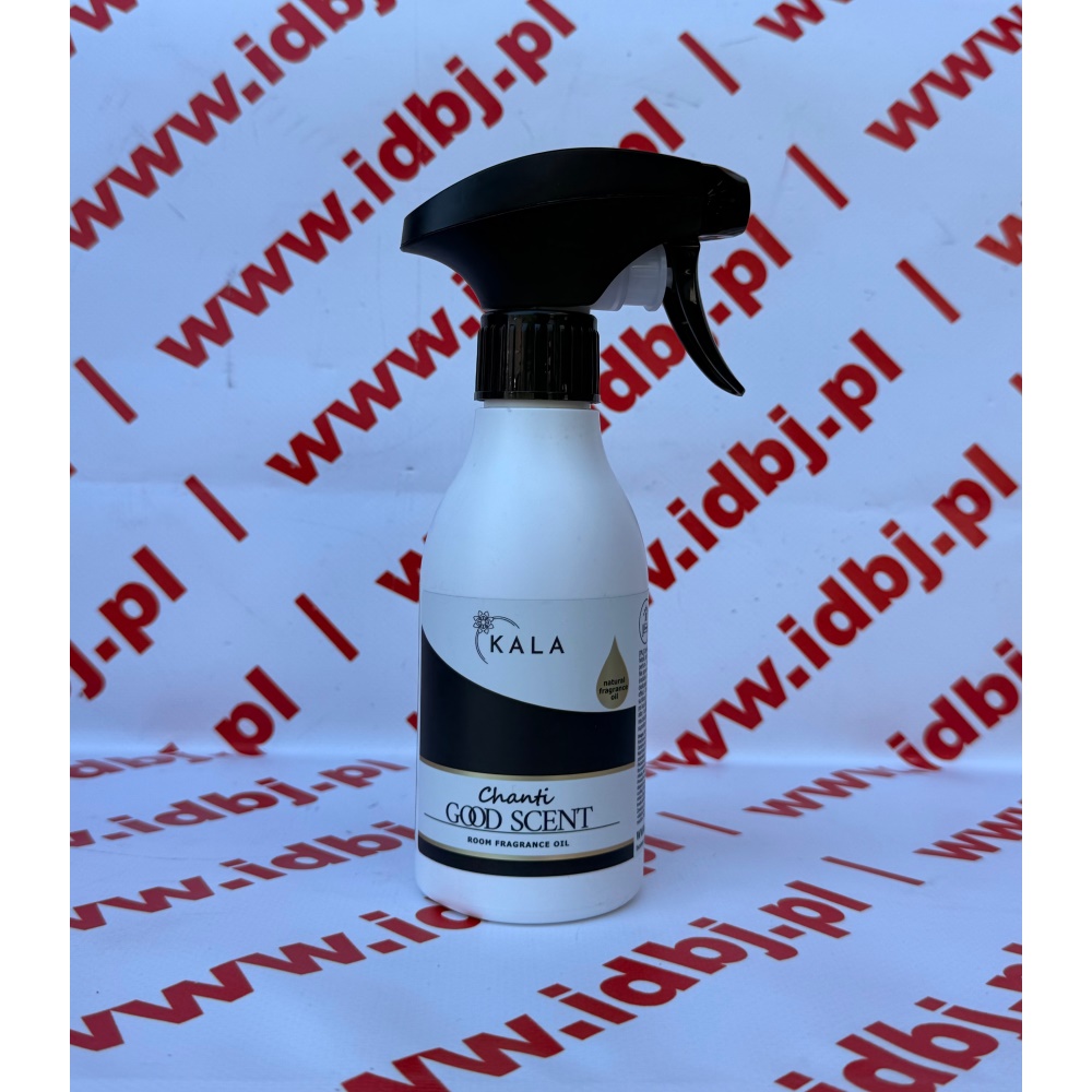 Fotografia produktu KALA KALAGOODSCENT KALA CHANTI OLEJEK ZAPACHOWY 0.25 L SAMOCHODOWO, BIUROWY GOOD SCENT Zapach Good Scent. Olejek zapachowy w spay;u, doskonale siesprawdza w odświeżaniu i perfumowaniu pomieszczeń, samochodów. Wysoka koncentracja perfum, sprawia, ze produkt jest bardzo wydajny i trwale urzymuje zapach. Mozna go również dodawać do środków c