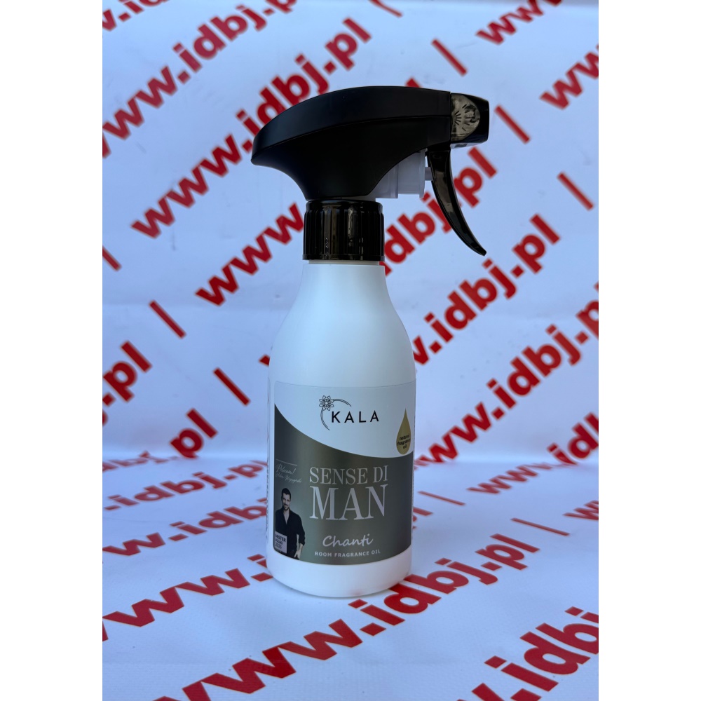 Fotografia produktu KALA KALASENSEDIMAN KALA CHANTI OLEJEK ZAPACHOWY 0.25 L SAMOCHODOWO, BIUROWY SENSE DI MAN Zapach sense di man. Olejek zapachowy w spay;u, doskonale siesprawdza w odświeżaniu i perfumowaniu pomieszczeń, samochodów. Wysoka koncentracja perfum, sprawia, ze produkt jest bardzo wydajny i trwale urzymuje zapach. Mozna go również dodawać do środków c