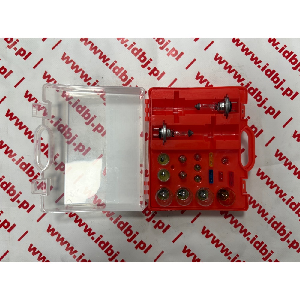Fotografia produktu AMIO AMI01494 ZESTAW ŻARÓWEK I BEZPIECZNIKÓW, H7, P21W, P21/5W, PY21W, R5W, C5W, T4W, W5W 2 szutki H7, 2 sztuki P21W, sztuka P21/5W, sztuka PY21W, 2 sztuki R5W, 2 sztuki C5W, 2 sztuki T4W, 2 sztuki W5W. 10A, 15A, 20A, mini 10A