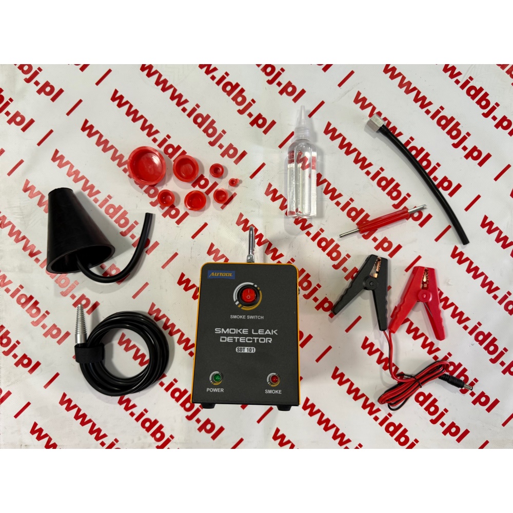 fotografia produktu AUTOOL AUTSDT101, GENERATOR DYMU, TESTER SZCZELNOŚCI + STOŻEK + ZESTAW KORKÓW