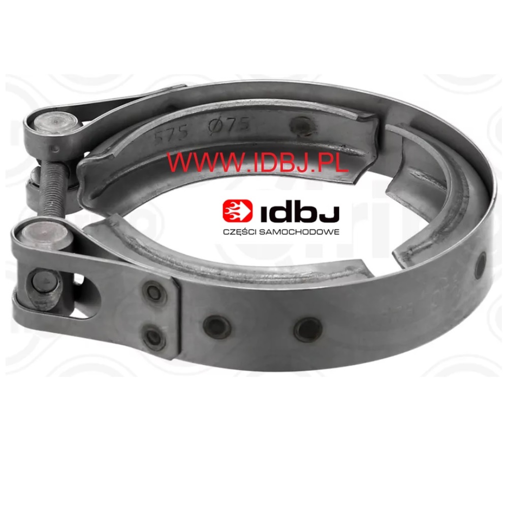 Fotografia produktu ELRING EL259900 OPASKA, OBEJMA SKRĘCANA TURBINY VW CRAFTER 06- ZACISKANA TYPU V-BAND OBEJMA NA WYJSCIU Z TURBINY W STRONĘ RURY , T6
