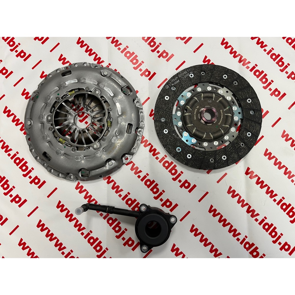 Fotografia produktu LUK LUK624355334 SPRZĘGŁO Z WYSPRZĘGLIKIEM SKODA, VW, AUDI 2.0 TDI KOMPLETNY ZESTAW SPRZĘGŁA Z ŁOŻYSKIEM OPOROWYM HYDRAULICZNYM AUDI A3, Q2, Q3, TT; SEAT ALHAMBRA, ALTEA, ALTEA XL, ATECA 2.0 TDI