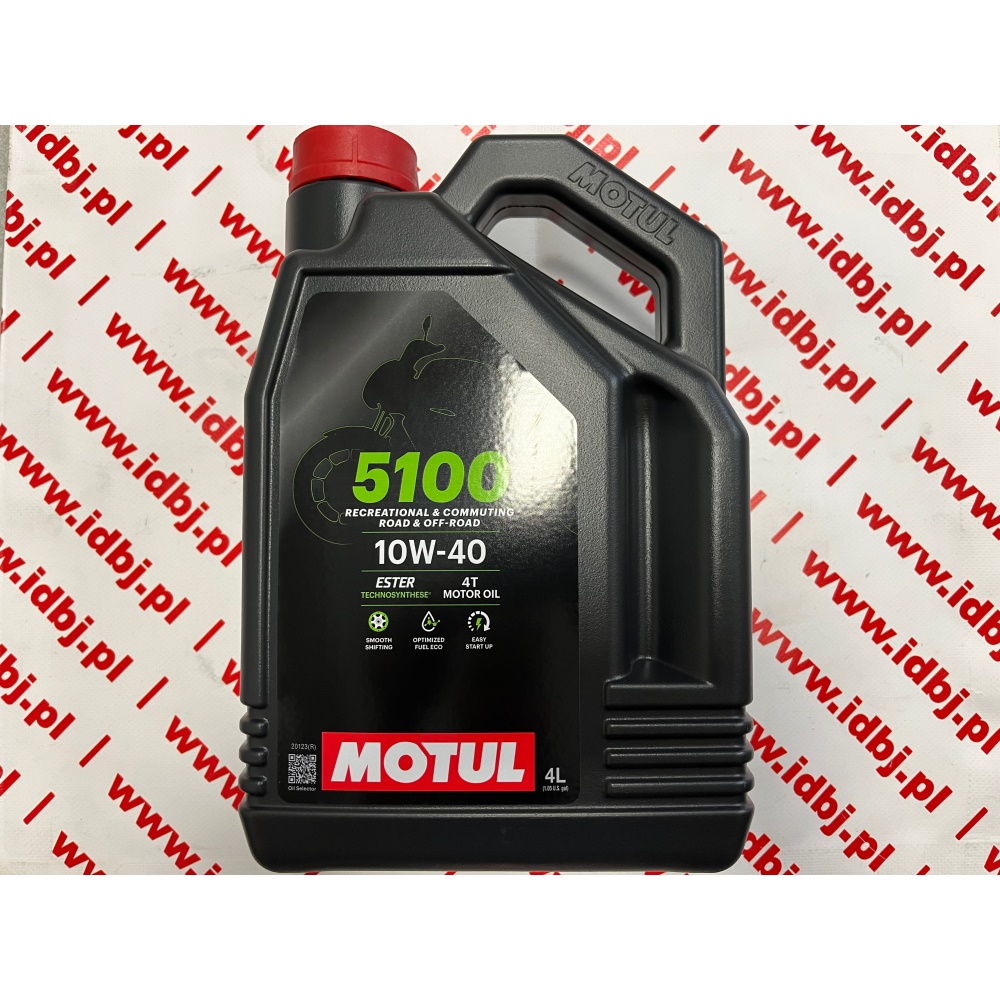 Fotografia produktu MOTUL OLEMOT104068 OLEJ SILNIKOWY MOTUL 5100  ESTER 10W40 4T 4 LT SYNTETYCZNY 