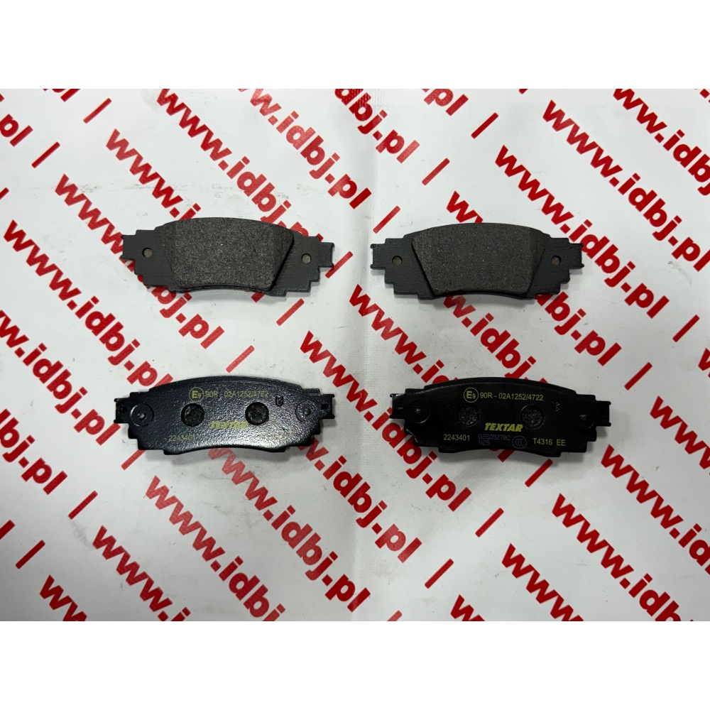 Fotografia produktu TEXTAR TEX2243401 KLOCKI HAMULCOWE TYŁ TOYOTA C-HR 16-, RVA 4 18-, YARIS CROSS 20-, LEXUS RX 15- 