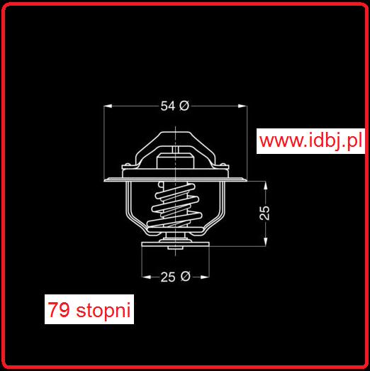 Fotografia produktu WAHLER W4174.79D TERMOSTAT FIAT DUCATO, IVECO  2.5 D , TD, 2.8 D, TD, JTD, BOXER, JUMPER 2.8 HDI 79 STOPNI