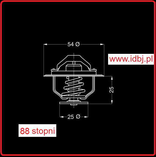 Fotografia produktu WAHLER W4174.88D TERMOSTAT FIAT DUCATO, IVECO  2.5 D , TD, 2.8 D, TD, JTD, BOXER, JUMPER 2.8 HDI 88 STOPNI