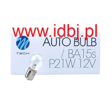 Fotografia produktu M-TECH Z14 ŻARÓWKA M-TECH BA15S P21W S25 12V/21W CLEAR JEDNOWŁÓKNOWA 