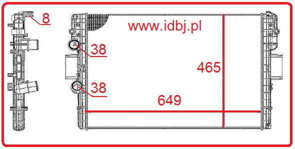 Fotografia produktu MAGNETI MARELLI MMBM1209 CHŁODNICA WODY IVECO 06- 2.3 JTD PRZEWODY PO JEDNEJ STRONIE 