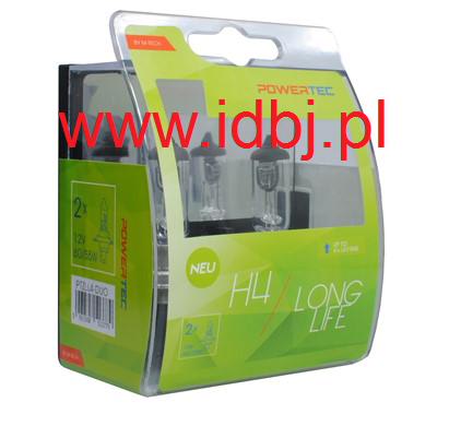 Fotografia produktu M-TECH PTZLL4-DUO ŻARÓWKA H4 12V 55, 60 POWERTEC LONG LIFE ZESTAW 2 SZT. 