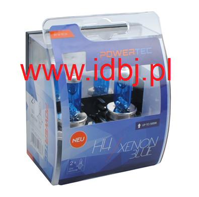 Fotografia produktu M-TECH PTZXB4-DUO ŻARÓWKA H4 12V 55, 60 POWERTEC XENON BLUE ZESTAW 2 SZT. 