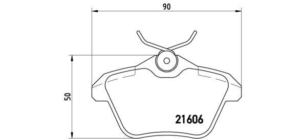 Fotografia produktu BREMBO BRP23067 KLOCKI HAMULCOWE ALFA ROMEO 156 97- 00, LANCIA KAPPA TYŁ 