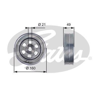 Fotografia produktu GATES GTTVD1086 KOŁO PASOWE BOXER, JUMPER 3.0 HDI 06- 