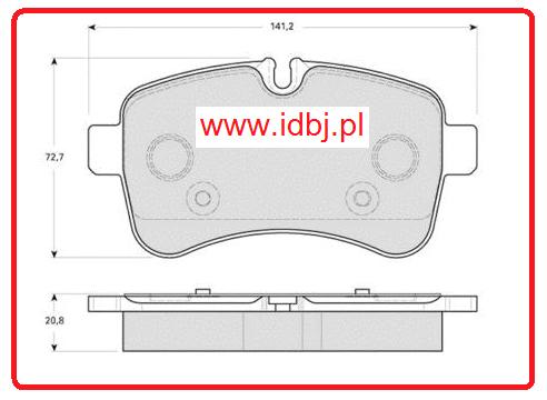 Fotografia produktu SAMKO SAK5SP1296 KLOCKI HAMULCOWE IVECO 35C14, C16, C18 06-TYŁ 